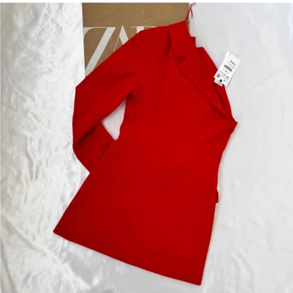 ZARA ASYMMETRIC BLAZER DRESS BLOGGERS FAVORITE NWT Large - Picture 2 of 9